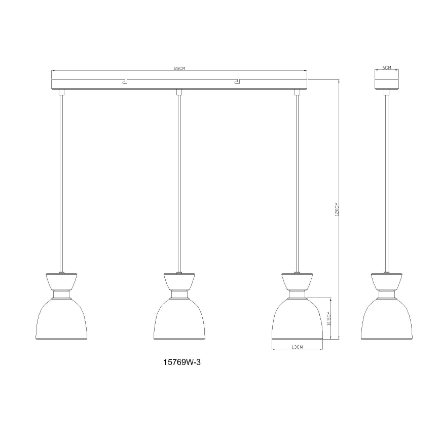 Globo - Hängeleuchte 3xE14/40W/230V weiß