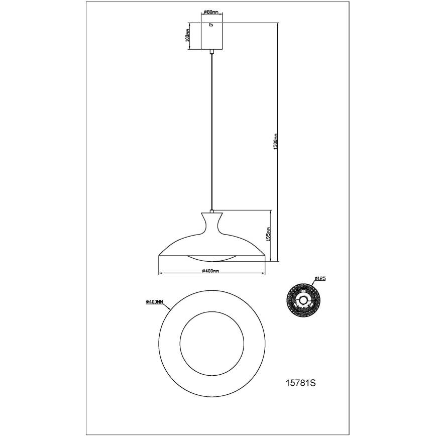 Globo - LED-Pendelleuchte mit Kabelaufhängung LED/18W/230V 3000/4000/6000K