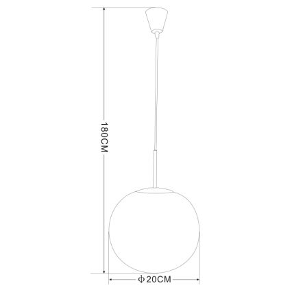 Globo - Hängeleuchte an Kabel 1xE27/60W/230V Ø 20 cm