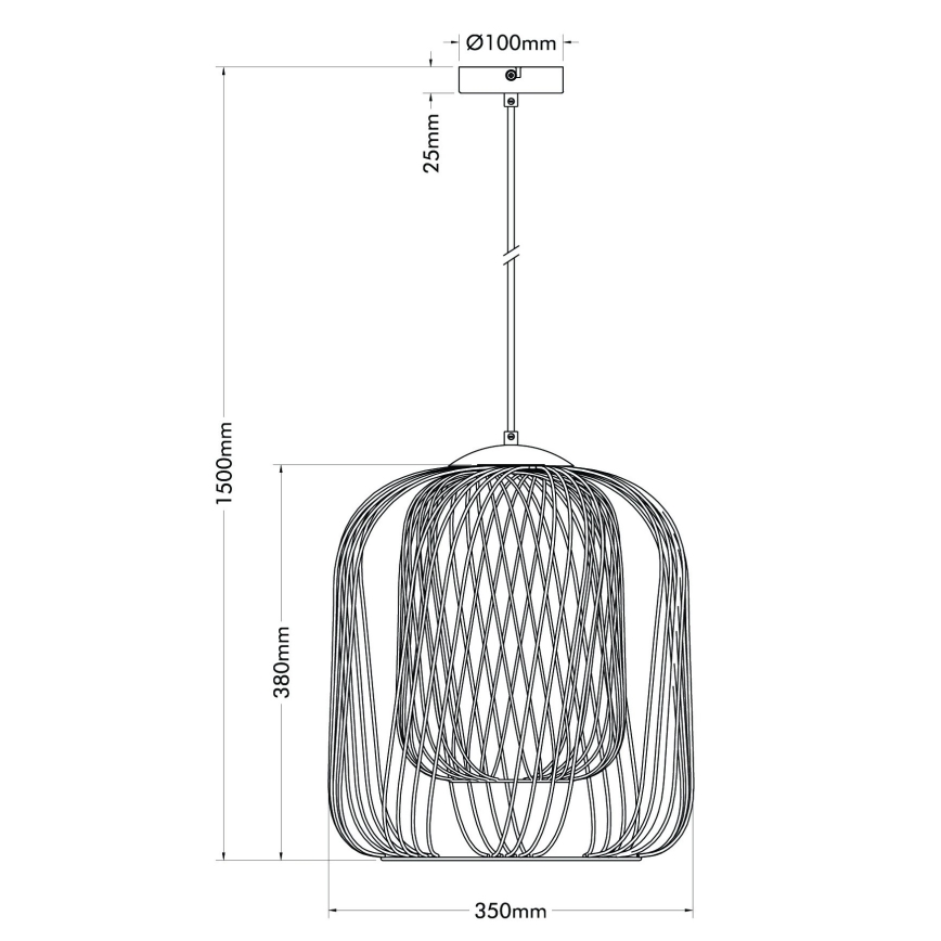 Globo - Pendelleuchte an Kabel, 1x E27/40W/230V, Ø 35 cm