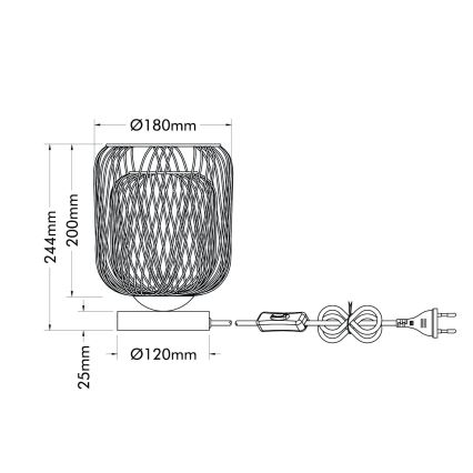 Globo - Tischleuchte 1xE27/40W/230V