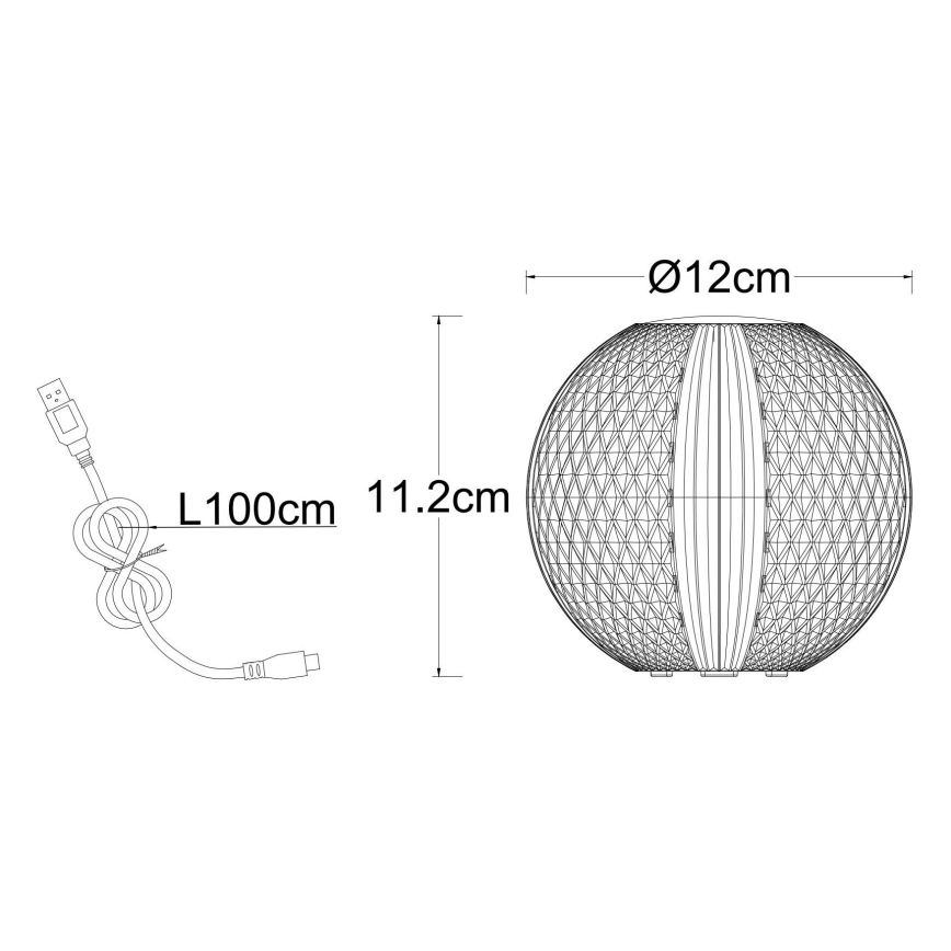 Globo - LED dimmbare Touch-Tischlampe LED/2W/5V 1200 mAh USB klar