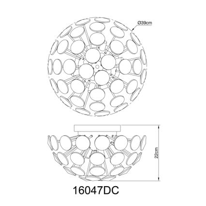 Globo - Deckenleuchte 10xG9/7W/230V glänzendes Chrom d 39 cm