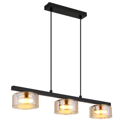 Globo - LED-Hängeleuchte 3xGX53/6W/230V rauchig/braun