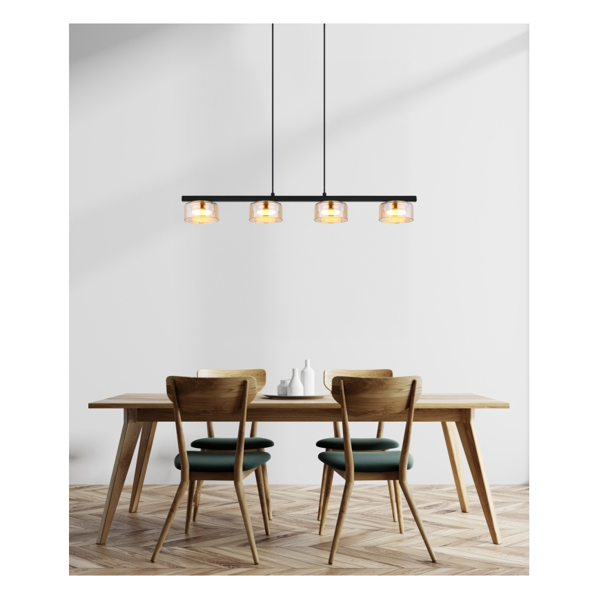 Globo - LED-Hängeleuchte 4xGX53/6W/230V rauchig/braun