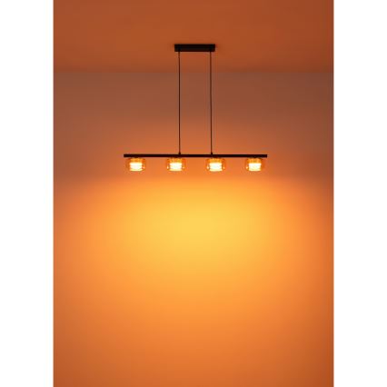 Globo - LED-Hängeleuchte 4xGX53/6W/230V rauchig/braun