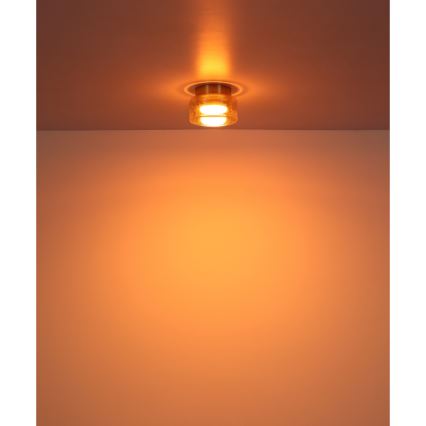 Globo - LED-Deckenleuchte 1xGX53/6W/230V d 13 cm rauchig/braun