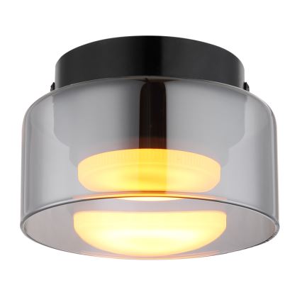 Globo - LED-Deckenleuchte 1xGX53/6W/230V d 13 cm rauchig/schwarz