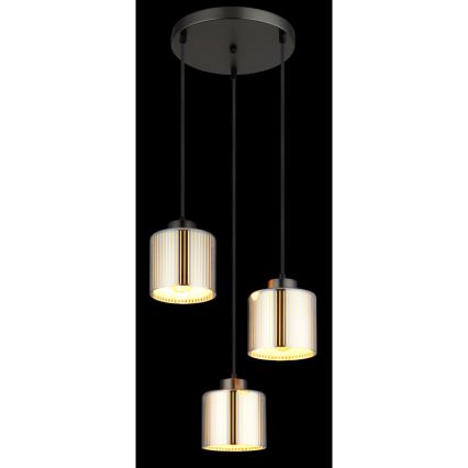 Globo - Hängeleuchte 3xE27/60W/230V glänzendes Chrom d 33 cm