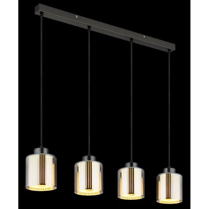 Globo - Hängeleuchte 4xE27/60W/230V glänzendes Chrom