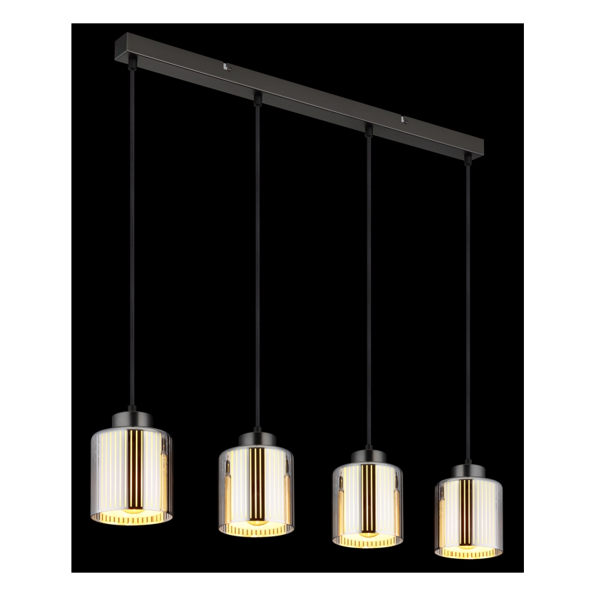 Globo - Hängeleuchte 4xE27/60W/230V glänzendes Chrom