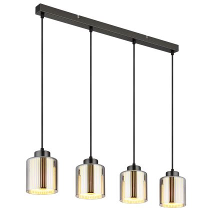 Globo - Hängeleuchte 4xE27/60W/230V glänzendes Chrom
