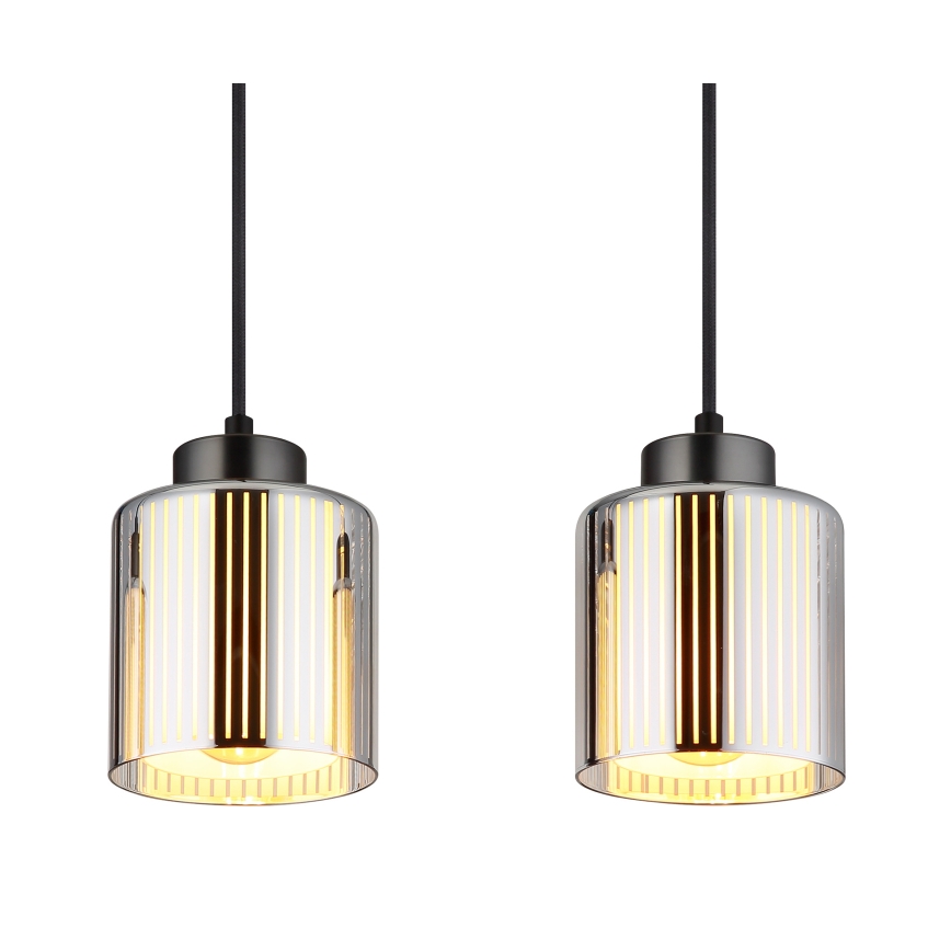 Globo - Hängeleuchte 4xE27/60W/230V glänzendes Chrom