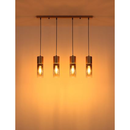 Globo - Hängeleuchte 3xE27/25W/230V bronzen