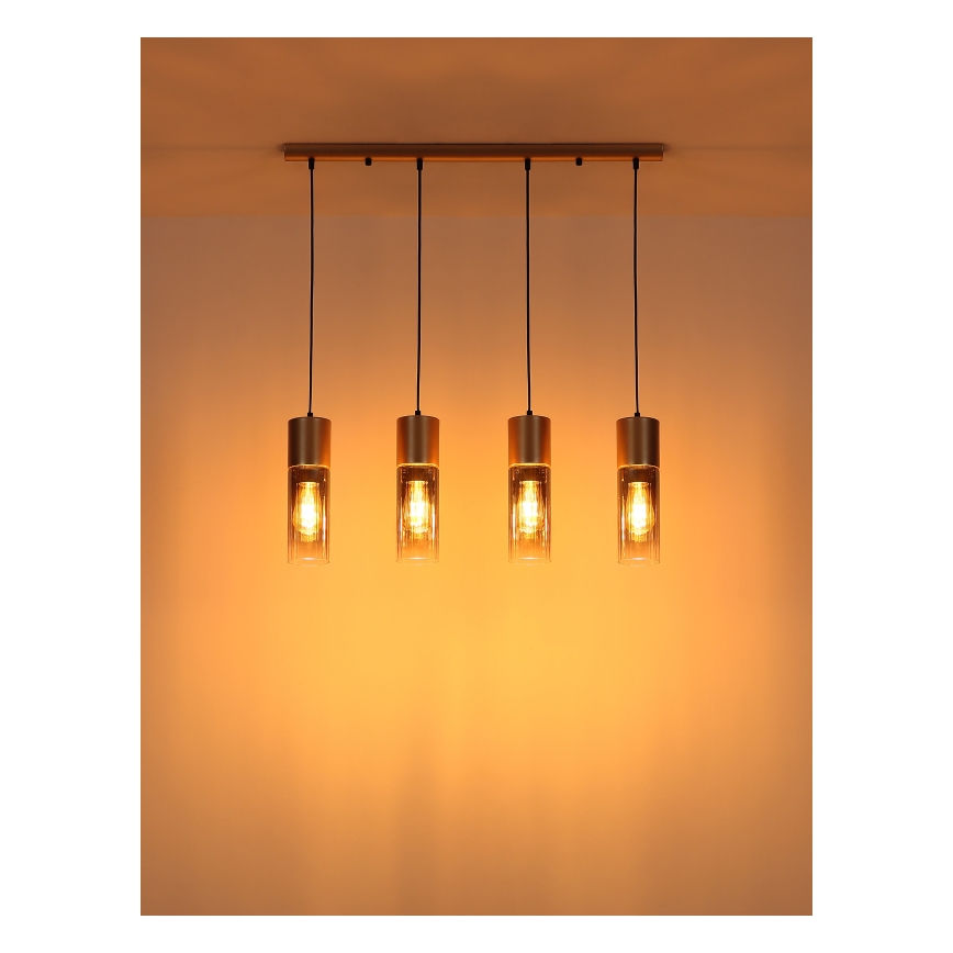 Globo - Hängeleuchte 3xE27/25W/230V bronzen