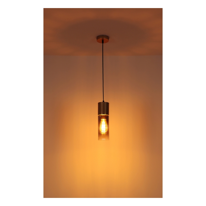 Globo - Hängeleuchte 1xE27/25W/230V bronzen d 10 cm
