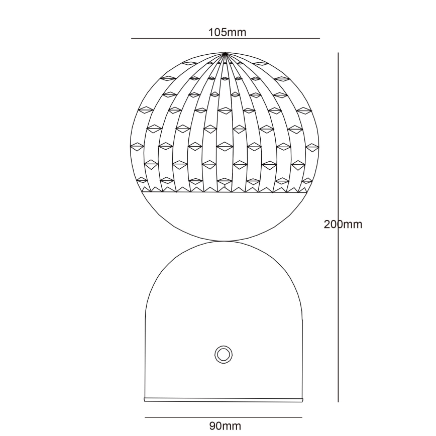 Globo - Dimmbare LED-Tischleuchte mit Touch-Funktion LED/2,5W/3,7V 2700/4000/6500K 1800 mAh USB schwarz