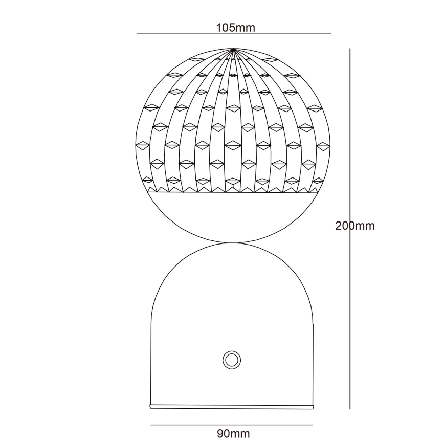 Globo - Dimmbare LED-Tischleuchte mit Touch-Funktion LED/2,5W/3,7V 2700/4000/65000K 1800 mAh USB weiß
