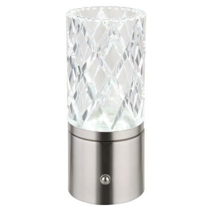 Globo - LED dimmbare Touch-Tischlampe LED/2,5W/3,7V 2700K/4000K/6500K 1800 mAh USB matt Chrom