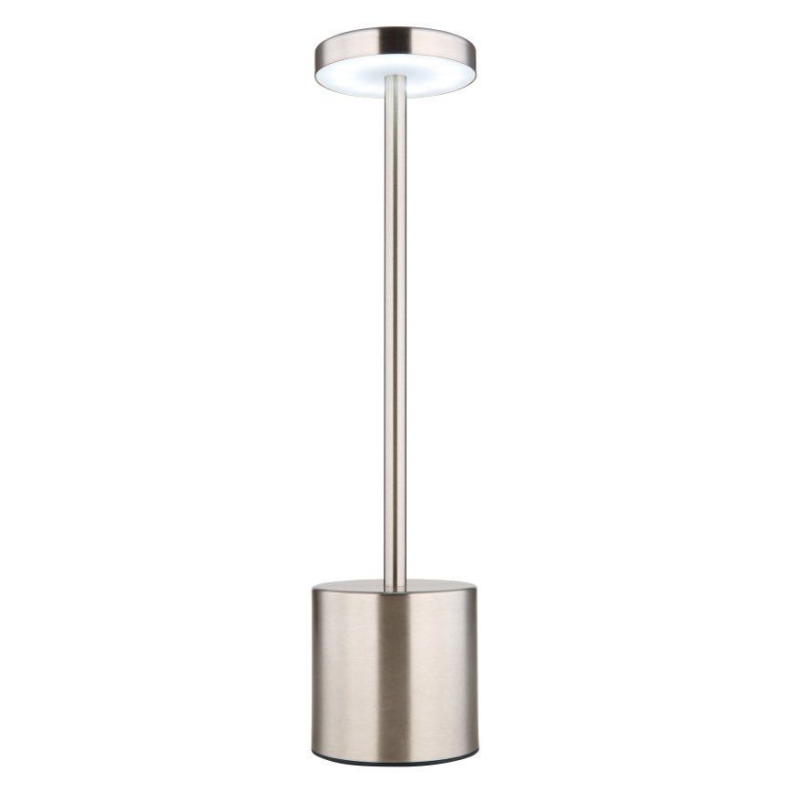 Globo - Dimmbare LED-Tischleuchte mit Touch-Funktion LED/1,2W/3,7V 2000K/3500K/7000K 1200 mAh USB matt Chrom