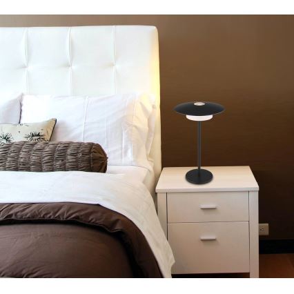 Globo - LED Außen-Tischlampe mit Touch-Bedienung, wiederaufladbar LED/3W/3,7V 1800/2700/3000K IP44 1800 mAh schwarz