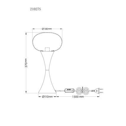 Globo - Tischleuchte 1xE14/25W/230V schwarz