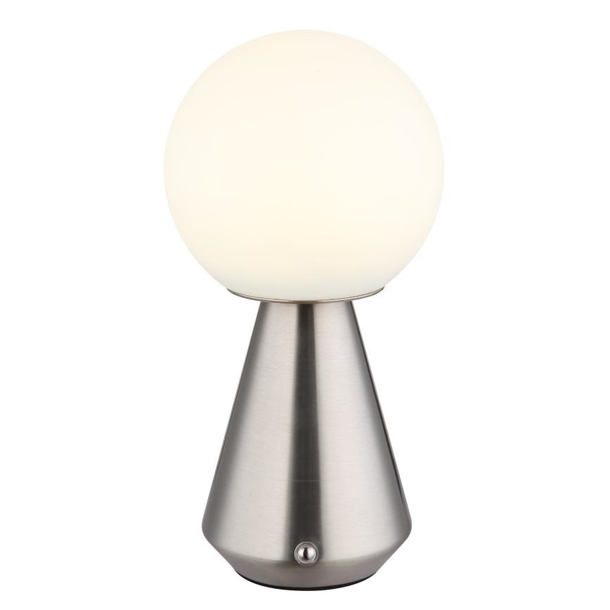 Globo - LED dimmbare Touch-Außen-Tischlampe LED/1,5W/5V 3000/4500/6500K 1800 mAh IP41 matt Chrom