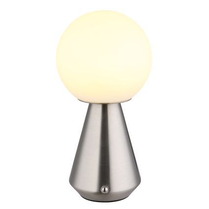 Globo - LED dimmbare Touch-Außen-Tischlampe LED/1,5W/5V 3000/4500/6500K 1800 mAh IP41 matt Chrom
