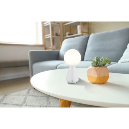 Globo - LED dimmbare Touch-Außen-Tischlampe LED/1,5W/5V 3000/4500/6500K 1800 mAh IP41 weiß
