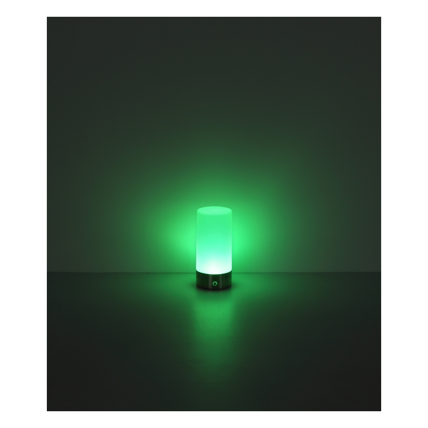 Globo - LED RGBW Dimmbare Touch-Outdoor-Tischleuchte LED/1,8W/5V 1500 mAh IP44 matt Chrom
