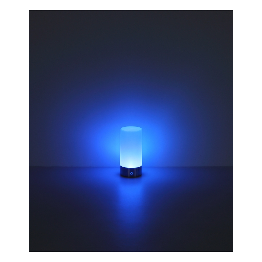 Globo - LED RGBW Dimmbare Touch-Outdoor-Tischleuchte LED/1,8W/5V 1500 mAh IP44 matt Chrom