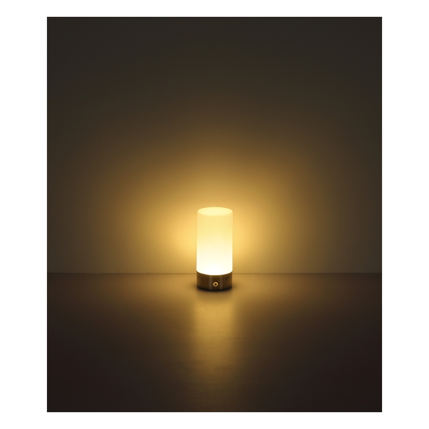 Globo - LED RGBW Dimmbare Touch-Outdoor-Tischleuchte LED/1,8W/5V 1500 mAh IP44 matt Chrom
