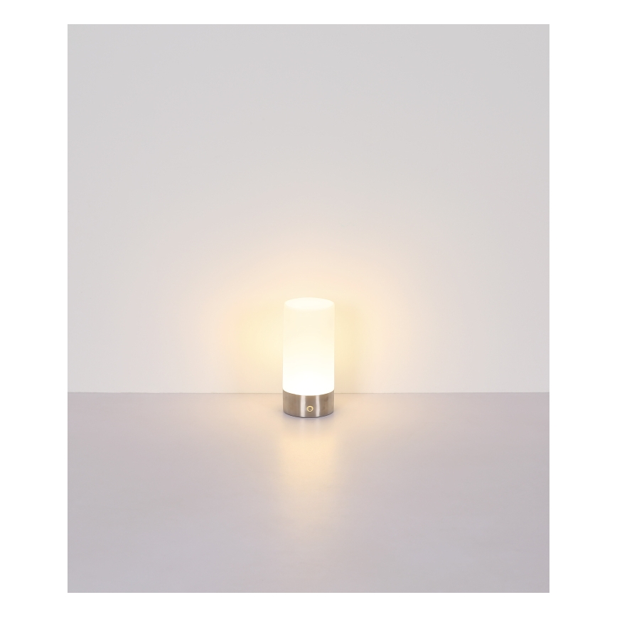 Globo - LED RGBW Dimmbare Touch-Outdoor-Tischleuchte LED/1,8W/5V 1500 mAh IP44 matt Chrom