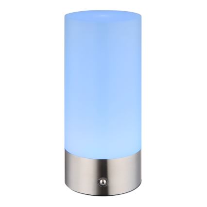 Globo - LED RGBW Dimmbare Touch-Outdoor-Tischleuchte LED/1,8W/5V 1500 mAh IP44 matt Chrom