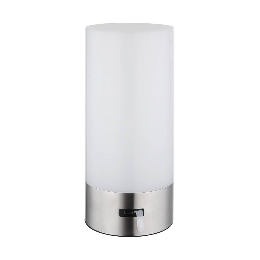 Globo - LED RGBW Dimmbare Touch-Outdoor-Tischleuchte LED/1,8W/5V 1500 mAh IP44 matt Chrom