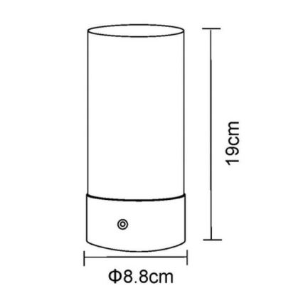 Globo - LED RGBW Dimmbare Touch-Outdoor-Tischleuchte LED/1,8W/5V 1500 mAh IP44 matt Chrom