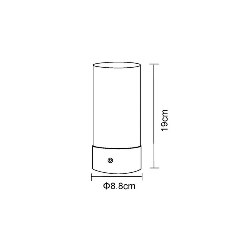 Globo - LED RGBW Dimmbare Touch-Outdoor-Tischleuchte LED/1,8W/5V 1500 mAh IP44 matt Chrom
