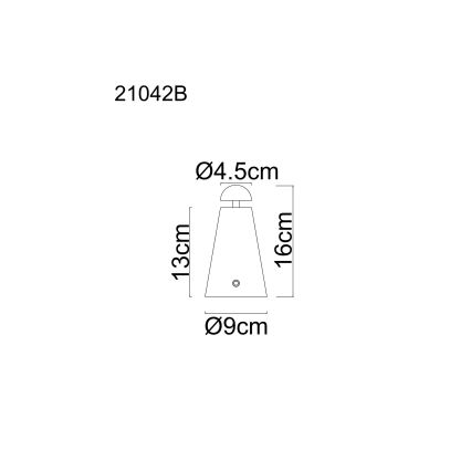 Globo - dimmbare LED-Tischlampe mit Touch-Bedienung, wiederaufladbar LED/1,2W/5V 1200 mAh