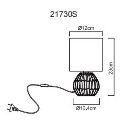 Globo - Tischleuchte 1xE14/40W/230V schwarz