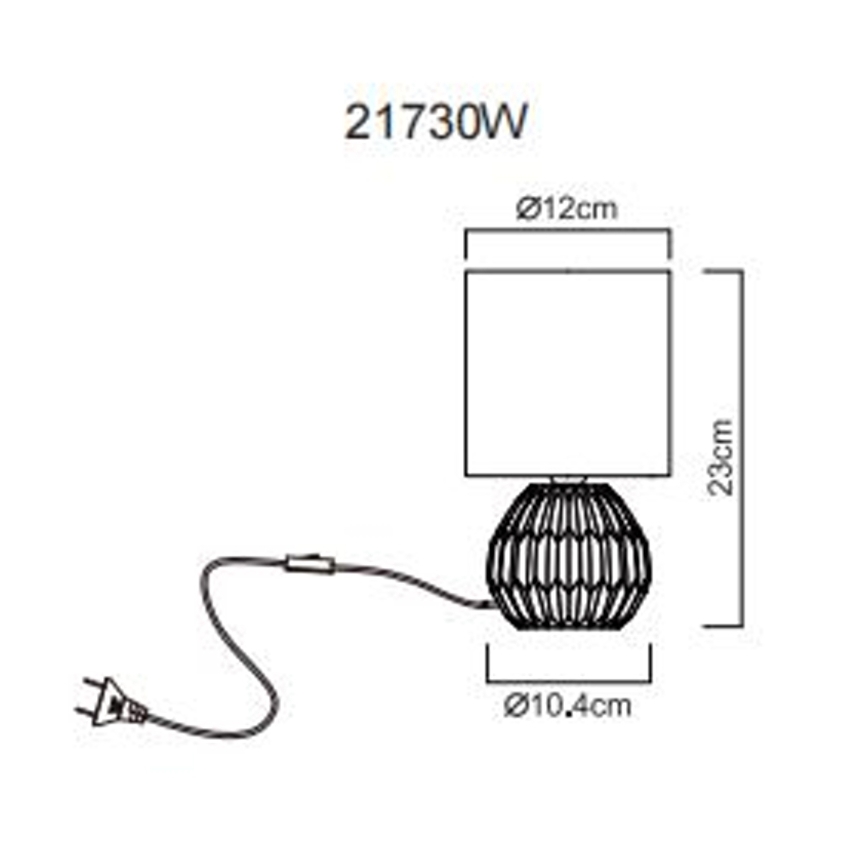 Globo - Tischleuchte 1xE14/40W/230V weiß
