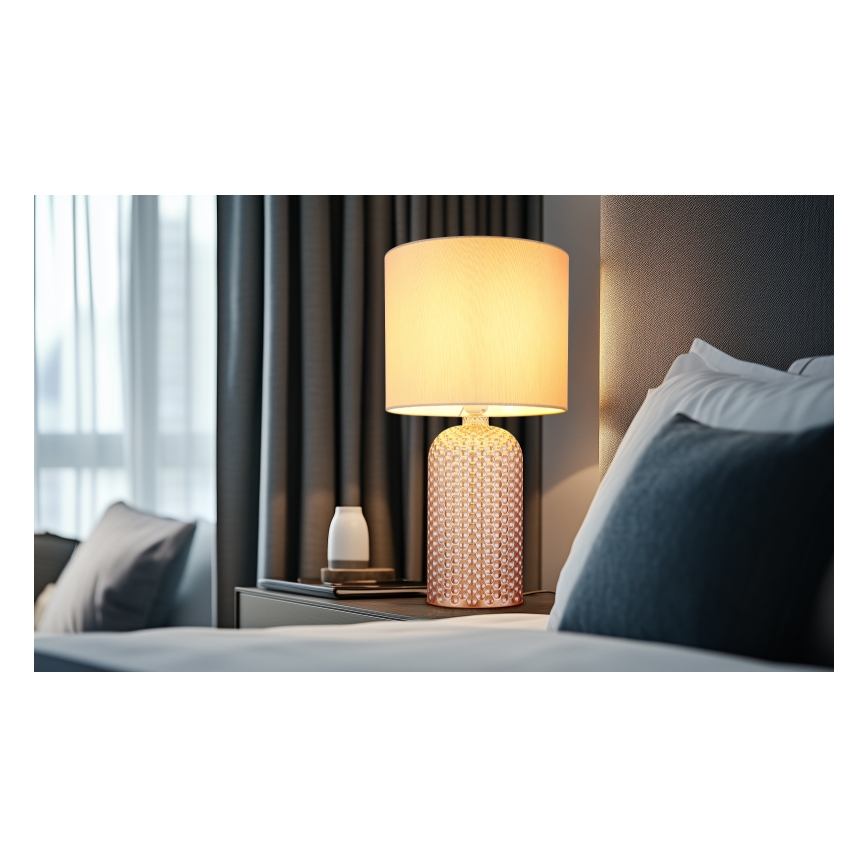 Globo - Tischleuchte 1xE27/60W/230V beige