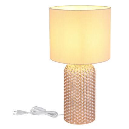 Globo - Tischleuchte 1xE27/60W/230V beige