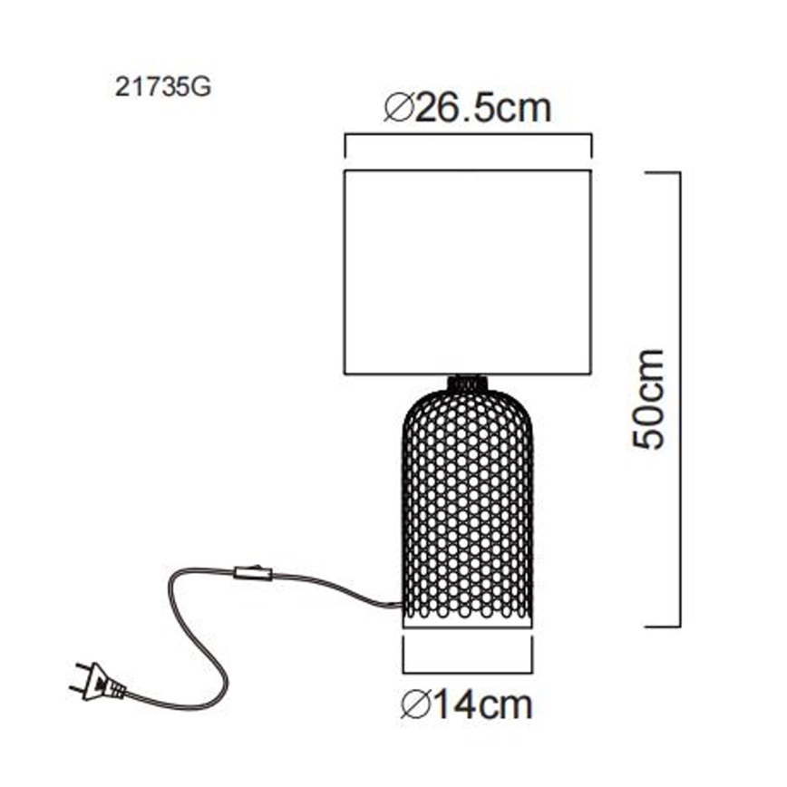 Globo - Tischleuchte 1xE27/60W/230V grau