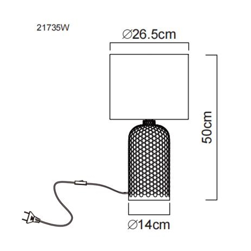 Globo - Tischleuchte 1xE27/60W/230V weiß