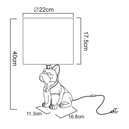 Globo - Tischlampe 1xE27/60W/230V