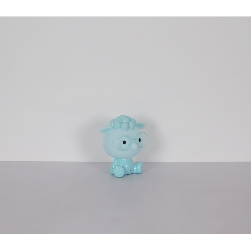 Globo - Kleine aufladbare LED-Kinder-Nachtleuchte mit Dimm-Funktion LED/1W/5V 500 mAh blau