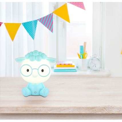 Globo - LED dimmbare wiederaufladbare Kinder-Nachtlampe LED/1W/5V 500 mAh blau