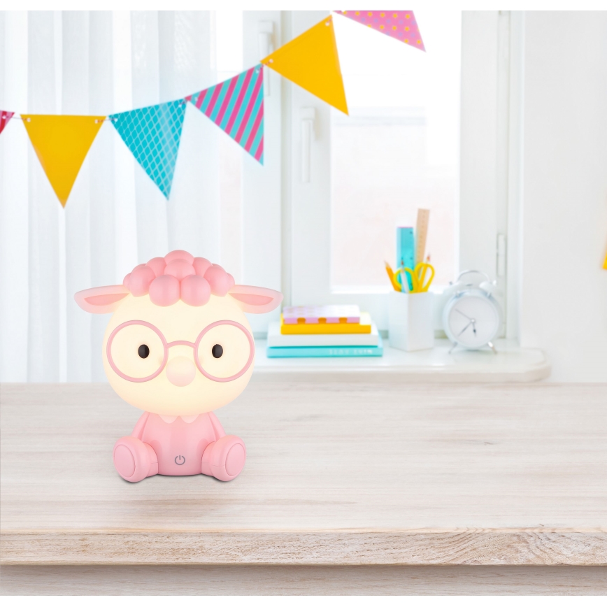 Globo - LED dimmbare wiederaufladbare Kinder-Nachtlampe LED/1W/5V 500 mAh rosa