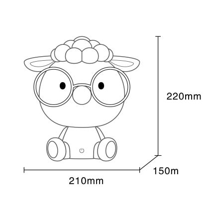 Globo - LED dimmbare wiederaufladbare Kinder-Nachtlampe LED/1W/5V 500 mAh rosa