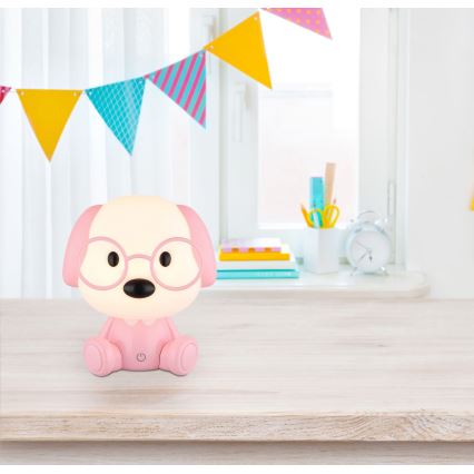 Globo - LED dimmbare wiederaufladbare Kinder-Nachtlampe LED/1W/5V 500 mAh rosa